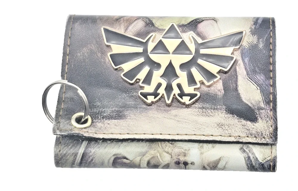Legend of Zelda Twilight Princess Link Triforce Tri-Fold Chain Wallet Nintendo